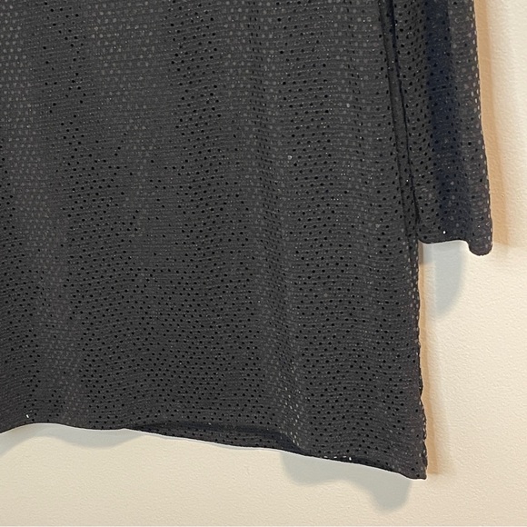 ELODIE SPARKLING LONG SLEEVE MINIDRESS Black M - Picture 4 of 5